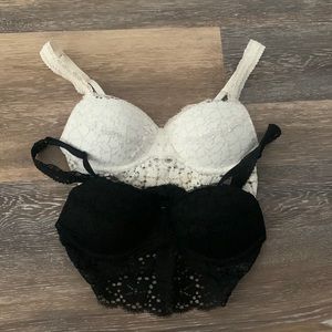 VS Pink padded bralettes - xs